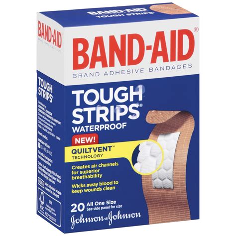 Band-Aid Tough-Strips Waterproof One Size, 20 ea | FSAstore.com