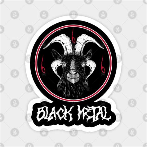 Black Metal Goat Metal Magnet Teepublic