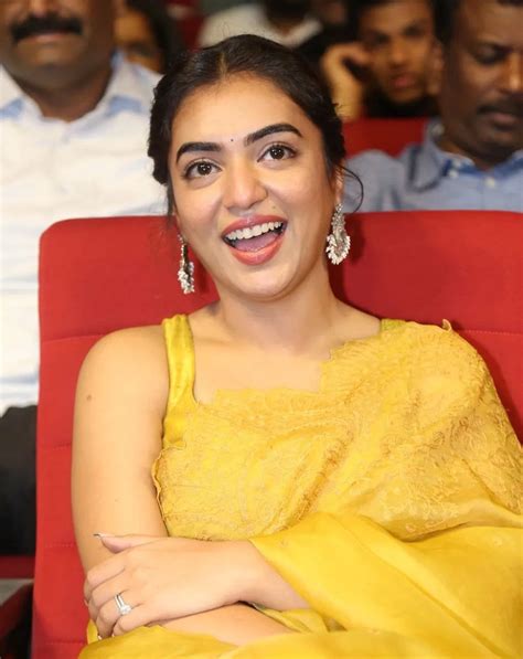 Nazriya Nazim Radiates In A Yellow Saree At Ante Sundaraniki Pre