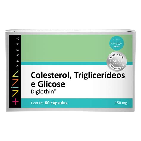 Colesterol Triglicerídeos e Glicose Diglothin 150mg Viva Pharma