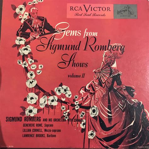 Sigmund Romberg And His Orchestra Gems From Sigmund Romberg Shows