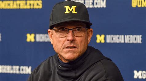 Michigans Jim Harbaugh Will Be Credited For Wins Despite Being Banned From Sidelines Report