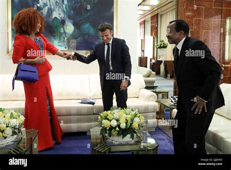 Yaounde Cameroon July French President Emmanuel Macron