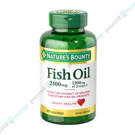 Aceite De Pescado Omega 3 Fish Oil 2400 Mg Natures Bounty Frasco De