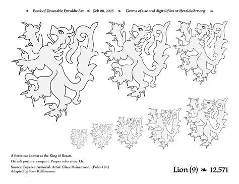 Lion - Traceable Heraldic Art