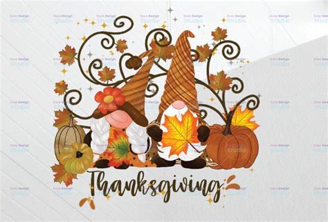 Thanksgiving Gnomes PNG Pumpkin Clipart Fall Gnomes Clipart Nordic