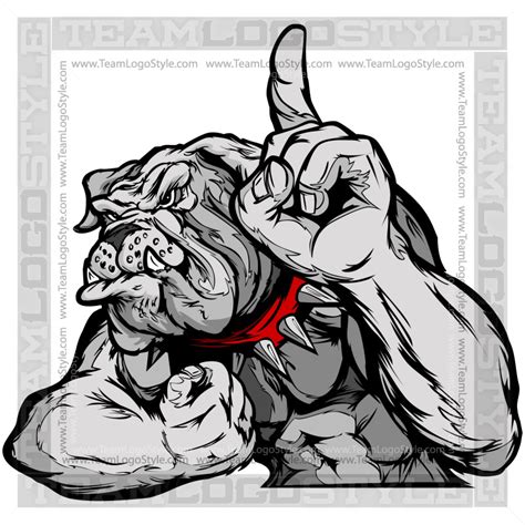 Bulldog Mascot Clip Art Library