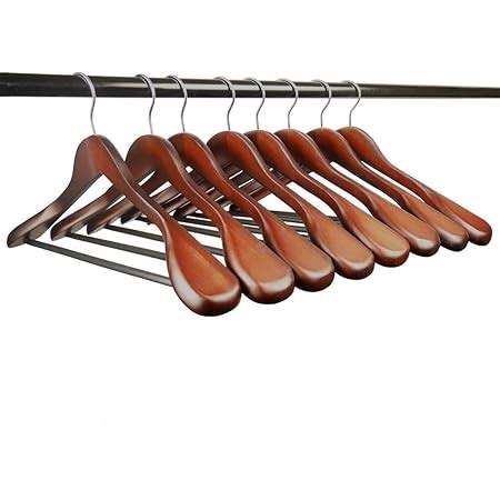 Amazon Coat Hanger 8 Pack MEQUTION Wood Hangers Trouser Hangers