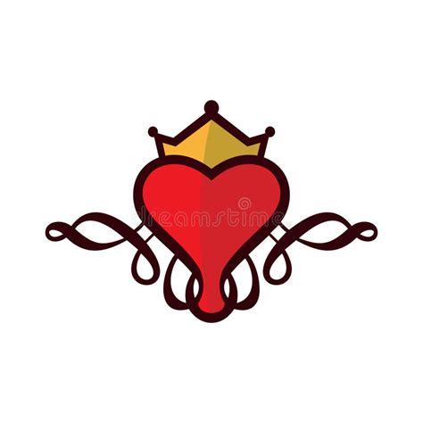 For The Queen Of My Heart Hand Drawn Vector Lettering Isolated On