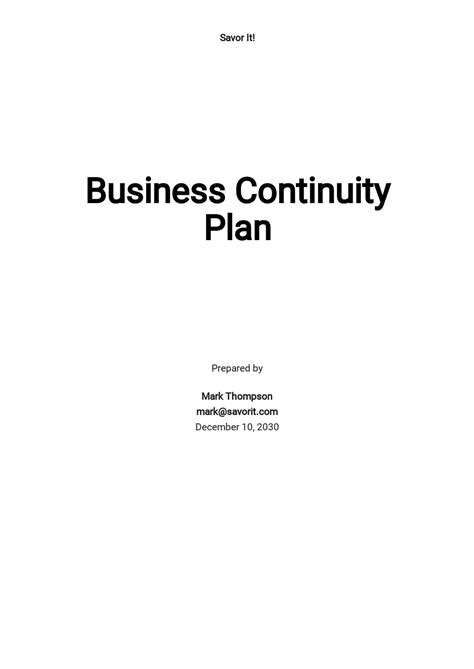 12 Free Business Continuity Plan Templates [edit And Download]