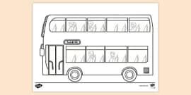 Free Signalling Bus Colouring Sheet Colouring Sheets Twinkl