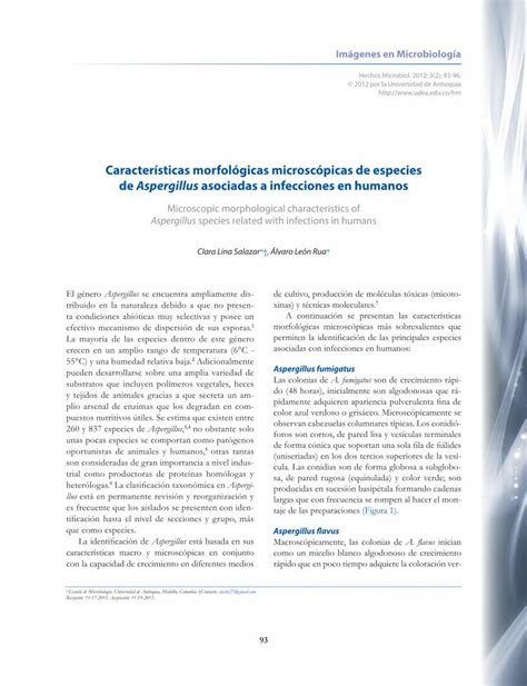 PDF Características morfológicas microscópicas de especies de