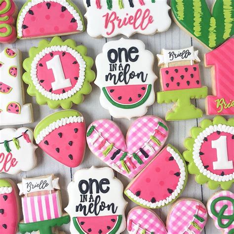 Sweet Dees Custom Cookies On Instagram “one In A Melon 💗🍉♥️” Watermelon Birthday Parties