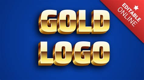 Golden 3D Text Text Effect Generator