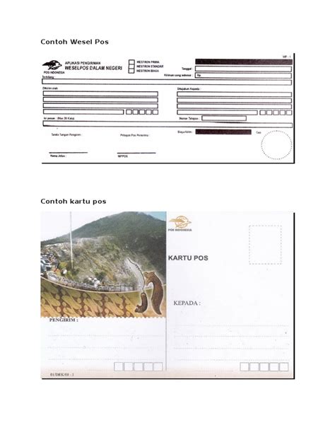 Contoh Wesel Pos Pdf