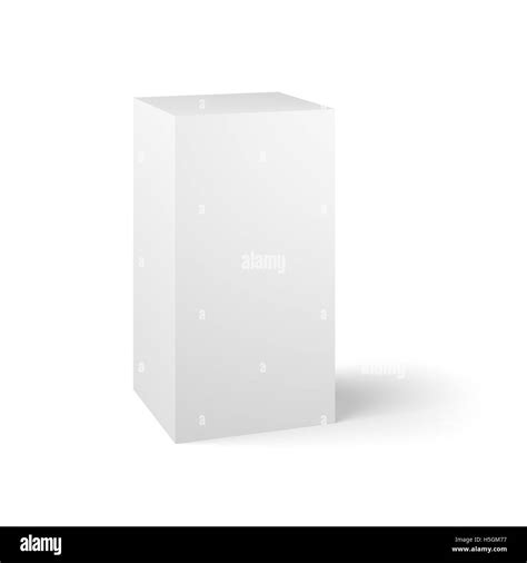 Blank 3d Box Over White Background Stock Photo Alamy