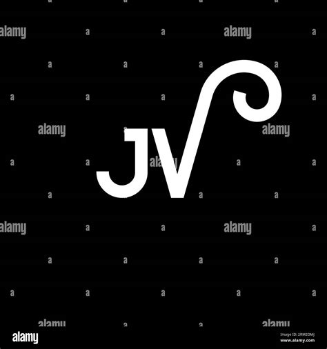 Jv Letter Logo Design On Black Background Jv Creative Initials Letter