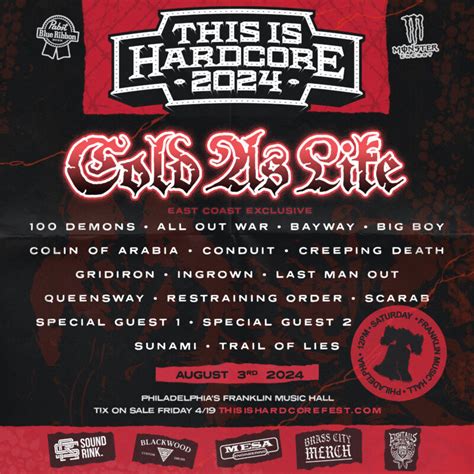 LINEUP AND INFO This Is Hardcore Fest