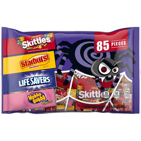 SKITTLES, STARBURST, LIFE SAVERS & HUBBA BUBBA Bulk Halloween Candy Bag, 85 Ct | Shop | Chief ...