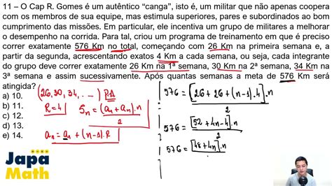 Prova EsPCEx Resolvida 2021 Matemática Progressão Aritmética YouTube