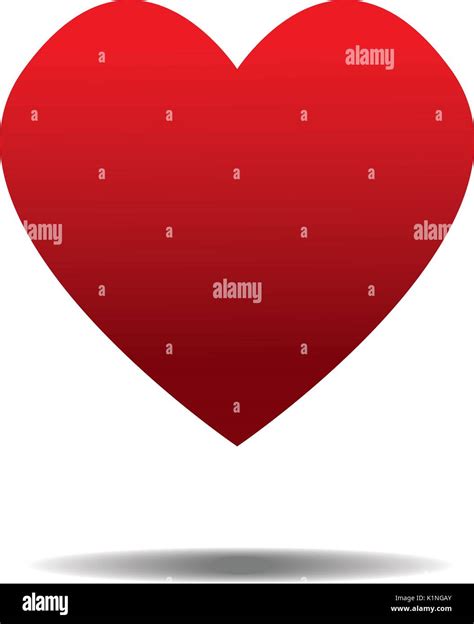 Red Heart Icon Vector Love Symbol Valentines Day Sign Emblem Isolated On White Background