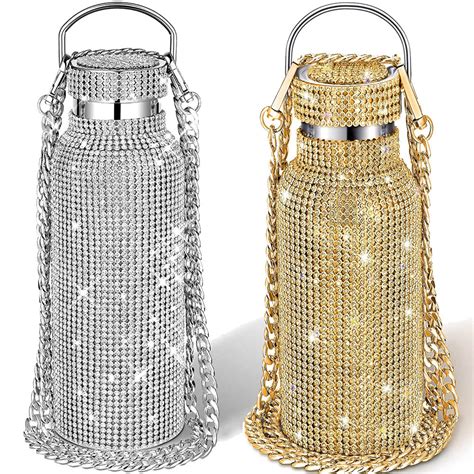 Diamond Water Bottle Bling Rhinestone Stainless Steel Thermal Bottle