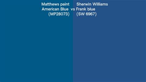 Matthews Paint American Blue Mp28073 Vs Sherwin Williams Frank Blue