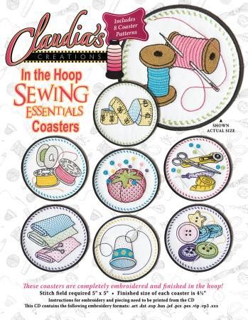 Claudia S In The Hoop Sewing Coasters Machine Embroidery