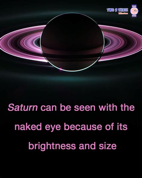 Saturn Can Be Seen By The Naked Eye Space Facts Fashion Design