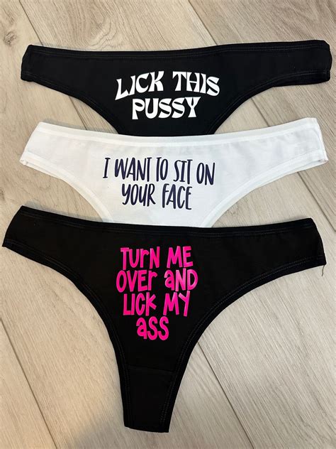 Lick This Pussy Sit On My Face Lick My Ass Panty Pack Panties Gift Trio Of Panties