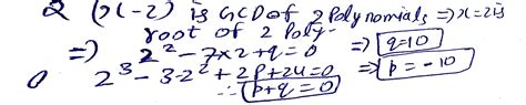 If The G C D Of The Polynomials X 3 3x 2 Px 24 And X 2 7x Q