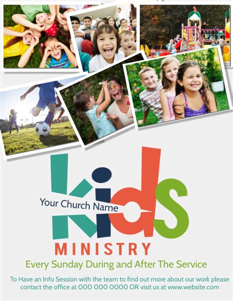 Church Kids Childrens Ministry Flyer Template Postermywall