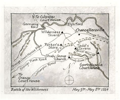 Map | Battle of Wilderness | Civil War | Online Exhibit | Pritzker ...