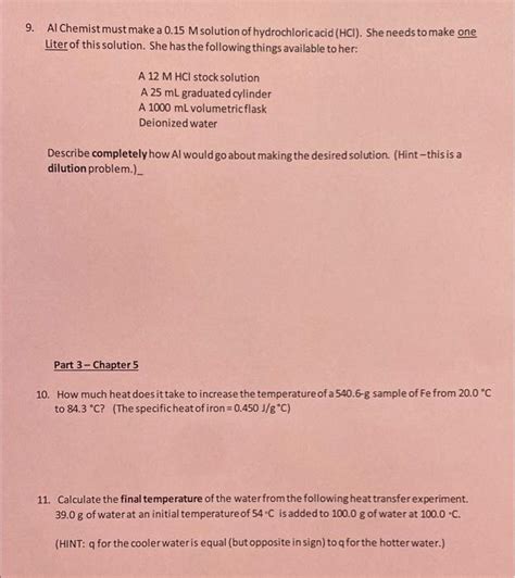 Solved Al Chemist Must Make A M Solution Of Chegg