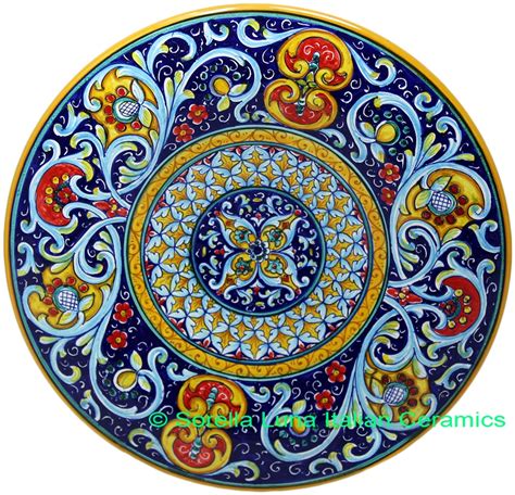 Italian Hand Painted Ceramic Majolica Plate 30cm