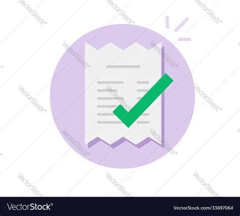 Paid Success Payment Approved Notice Icon Vector Image