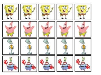 Spongebob Token Board By Behavior Change Studio Tpt