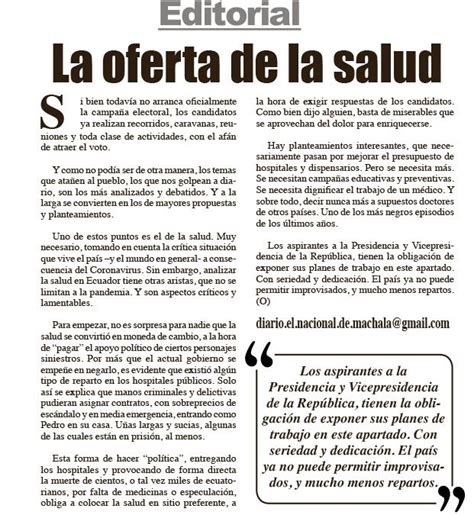 X 上的 Diario El Nacional de Machala