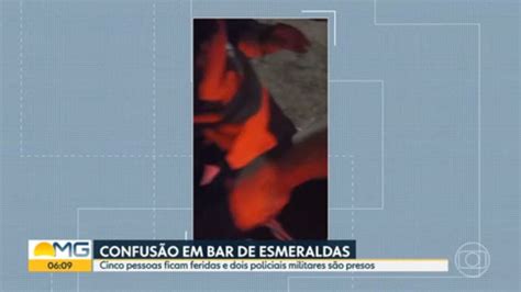 Vídeo Briga generalizada em bar acaba dois PMs presos homem