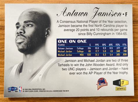 代購代標第一品牌樂淘letao1998 99 Flair Showcase Row 1 Antawn Jamison 1500