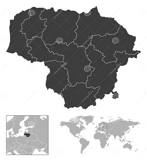 立陶宛详细的国家概要和世界地图位置 向量例证 插画 包括有 向量 欧洲 地球 领土 地理 旅游业 234411806