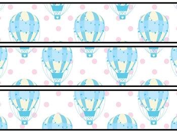 Hot Air Balloons Bulletin Board Decor Kit Hot Air Balloons Letters