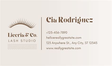 Free To Edit And Print Lash Business Cards Canva