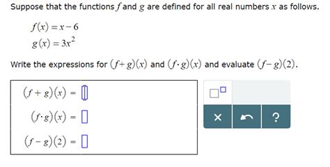 Solved Suppose That The Functions Fand G Are Defined For All