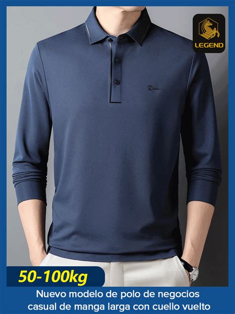 Nuevo Modelo De Polo De Negocios Casual De Manga Larga Con Cuello Vuel Sydneytag