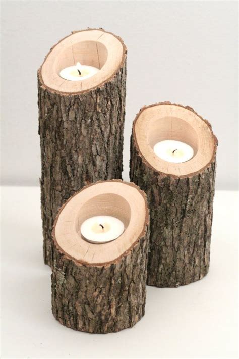 Tree Branch Candle Holders Iv Rustic Wood By Worleyslighting