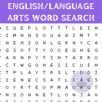 English Creative Writing Word Search By Readers Writers Learners