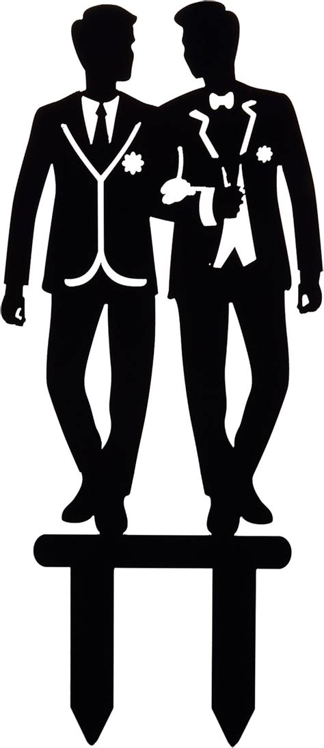 Amazon Gay Wedding Cake Toppers Same Sex Marriage Cake Topper Grooms Home Kitchen
