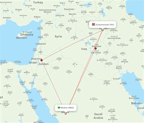 Flights From Madinah To Sulaimaniyah Med To Isu Flight Routes