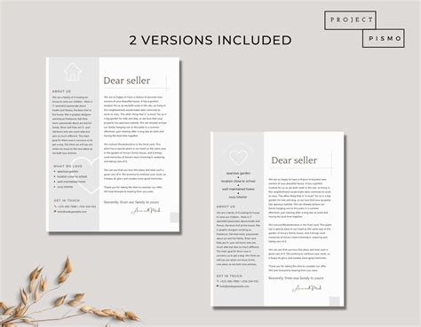 Buyer Offer Letter Template Letter To Home Seller Real Etsy